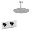 Venice Round Shower System with Concealed Valve + Ceiling Mounted Head -ShowerLux Shop VEN1CPK n p
