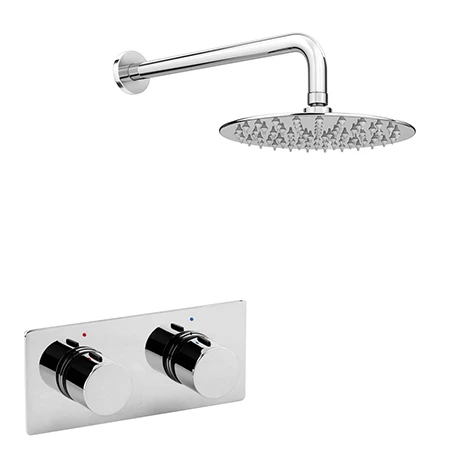 Venice Round Shower System with Concealed Valve + Wall Mounted Head 3 Venice Round Shower System with Concealed Valve + Wall Mounted Head