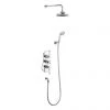 Burlington Severn Thermostatic Concealed Two Outlet Shower Valve, Hose & Handset with Fixed Head -ShowerLux Shop VF3S V16 P