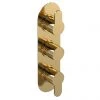 Venice Giro Triple Thermostatic Shower Valve - Brushed Brass 1 Venice Giro Triple Thermostatic Shower Valve - Brushed Brass -ShowerLux Shop VG8TR02BB p