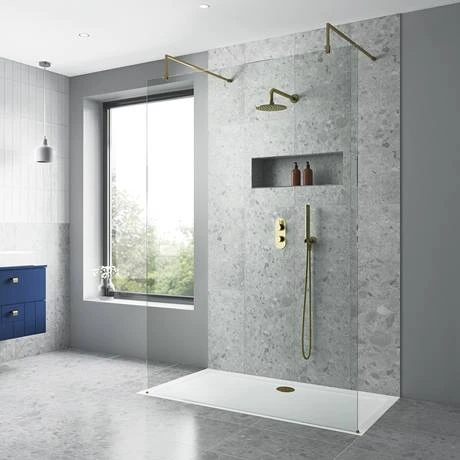 Venice Giro Twin Thermostatic Shower Valve with Diverter - Brushed Brass 6 Venice Giro Twin Thermostatic Shower Valve with Diverter - Brushed Brass - Image 4