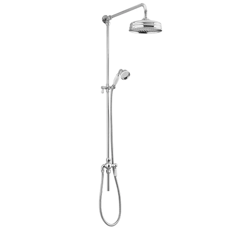 Trafalgar Traditional Rigid Riser with 190mm Shower Head, Handshower and Diverter