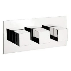 Crosswater - Water Square Thermostatic Shower Valve with 3 Way Diverter - Landscape - WS3001RC