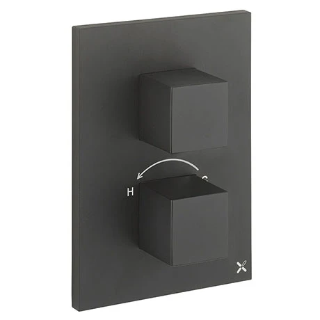 Crosswater - Water Square/Verge Crossbox 1 Outlet Trim & Levers - Matt Black 3 Crosswater - Water Square/Verge Crossbox 1 Outlet Trim & Levers - Matt Black
